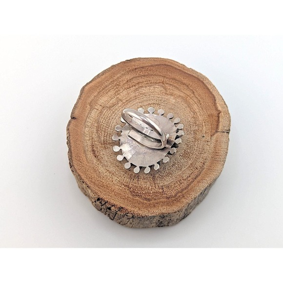 Zuni Ring Turquoise Cluster Genuine Native American Handmade Jewelry Adj 8-11 ** - Picture 10 of 10